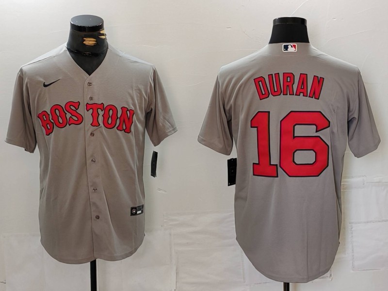 Men's Boston Red Sox Jarren Duran #16 Gray Away Limited Jersey